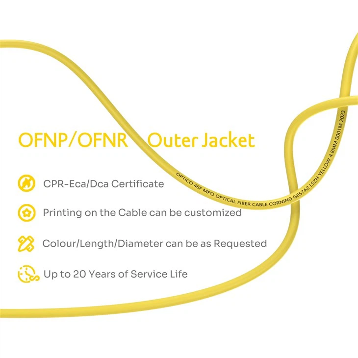 48F MPO To MPO APC Patch Cord Fanout Type